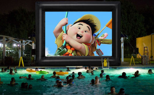 20FT Inflatable Projector Screen for Outdoor Home Theater W/ Blower